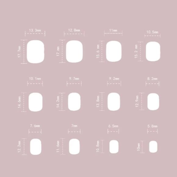 24 Pc Short Round Cats Cartoon False Artificial Press Glue On Nail - Picture 7 of 7